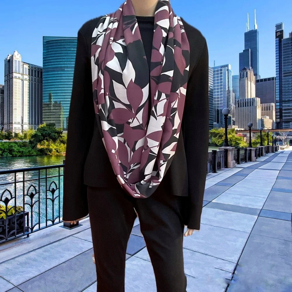 Mulberry Print Circle Infinity Scarf NWT